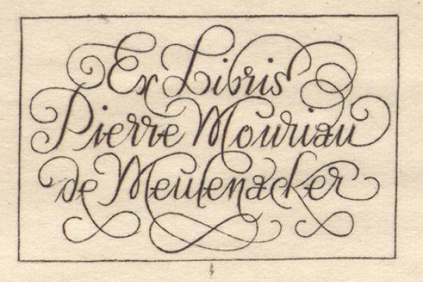 Ex-Libris Pierre Mouriau de Meulenacker