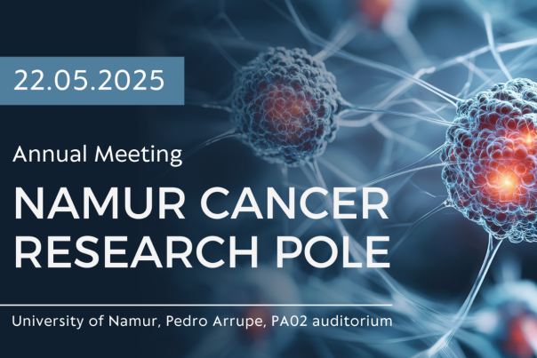 Visuel de l'événement du 22 mai - Namur Cancer Research Pole