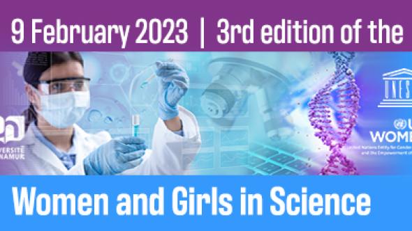 Bannière women in science UNamur 2023