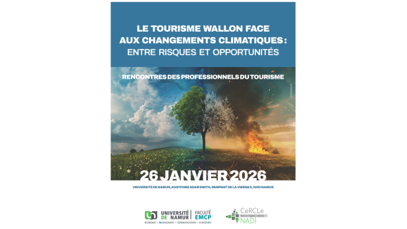 Affiche de la journée d'étude - Le tourisme face aux changements climatiques : entre risques et opportunités
