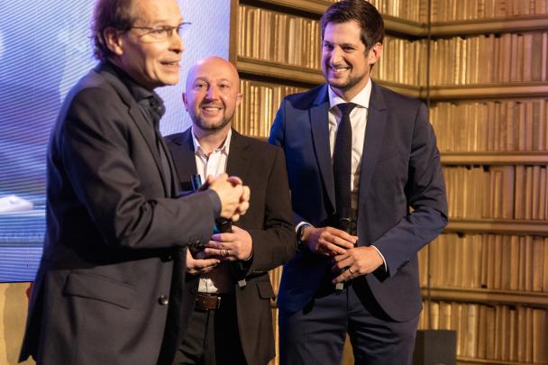 André Fuzfa lors de sa remise du prix des Trophées Matière Grise