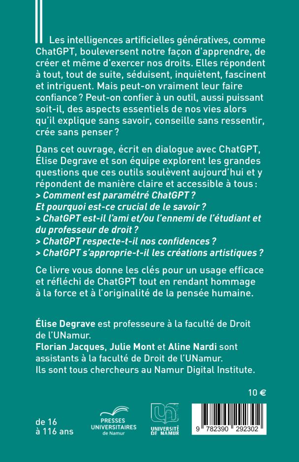 4e de couverture "ChatGPT est-il un hors-la-loi ?"