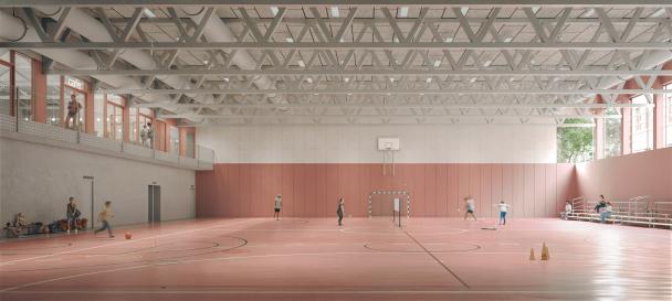 Plan 3D de la future grande salle multisport