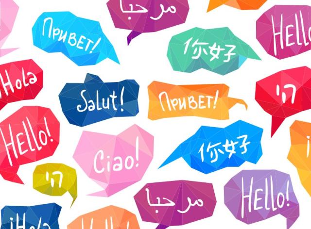 Bonjour écrit en plusieurs langues