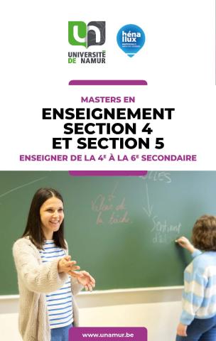 Masters en enseignement section 4 et section 5