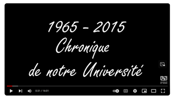 1965-2015 : vidéo chronique de l'UNamur