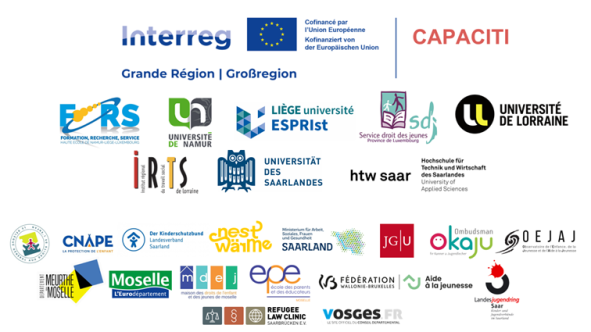 Les logos des partenaires du projet Interreg Grande Région CAPACITI