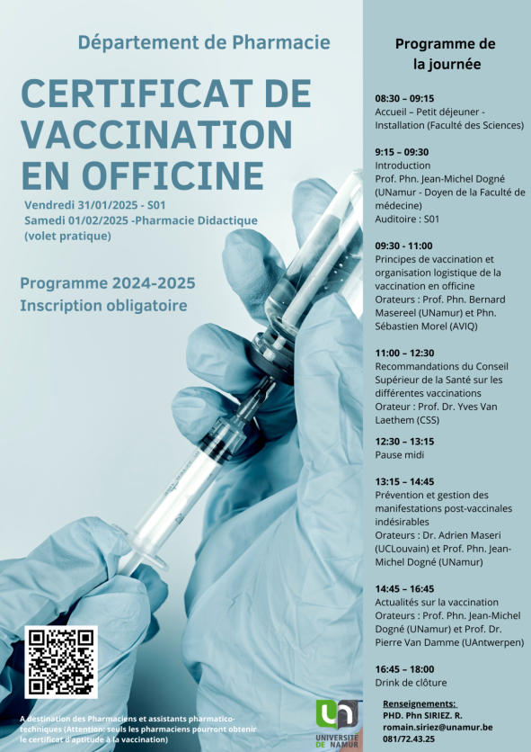 Journée vaccination au Département de pharmacie