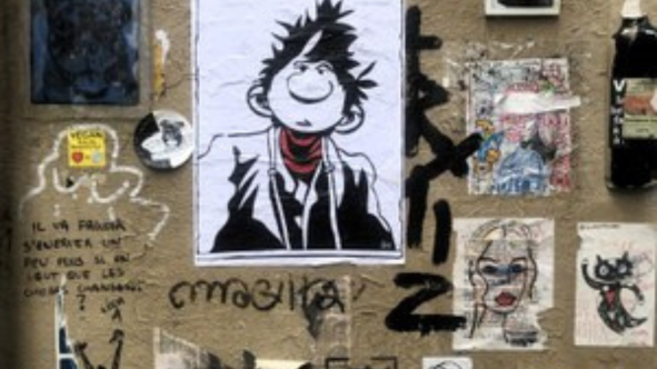 Exemple d'écrit sauvage dans l'espace urbain