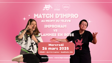 Affiche match d'impro au profit du Télévie