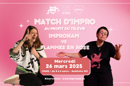 Affiche match d'impro au profit du Télévie
