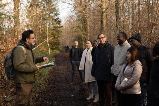 Etudiants EMCP et Simon Hauser en balade à Haugimont